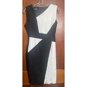 Homeyee Size S Black & White Dress NWT Color Block Sleeveless